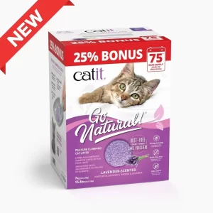 New Natural Pea Husk Cat Litter, Lavender | 7Kg Bonus Pack