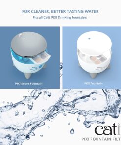 Second image of Catit PIXI Cat Drinking Fountain Filter, Replacement Triple Action Water Filter, 3-Pack