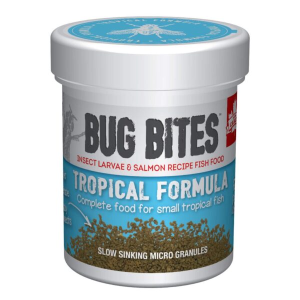 Fluval Bug Bites Tropical Formula – Small to Medium – 0.25-1.0 mm granules – 45 g