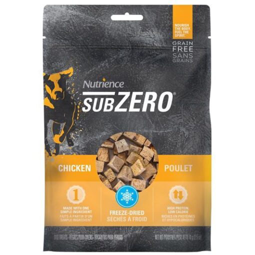 Nutrience Grain Free SubZero Treats – dog Freeze Dried Chicken – 70 g (2.5 oz)