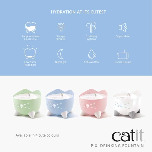 Second image of Catit cat pixi fountain filter, white