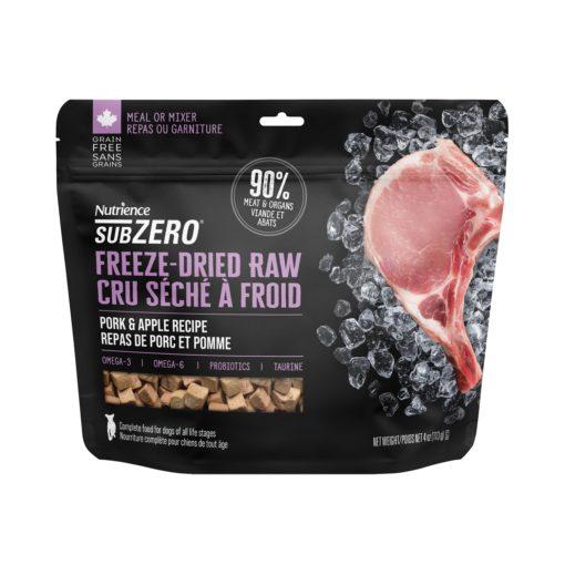 Nutrience Subzero Complete & Balanced Freeze-dried Dog Food – Pork & Apple 113g